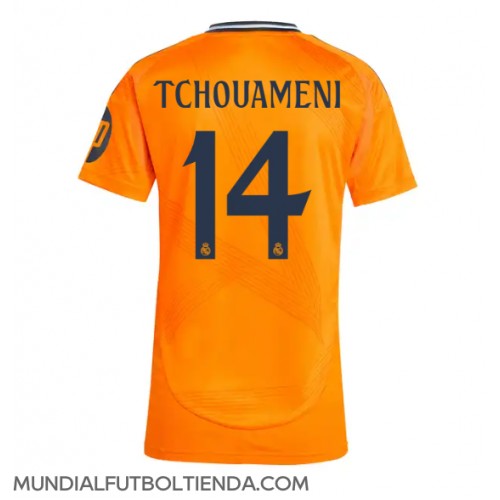 Camiseta Real Madrid Aurelien Tchouameni #14 Segunda Equipación Replica 2024-25 para mujer mangas cortas